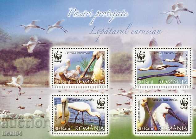 ROMÂNIA 2006 WWF Păsări protejate bloc curat