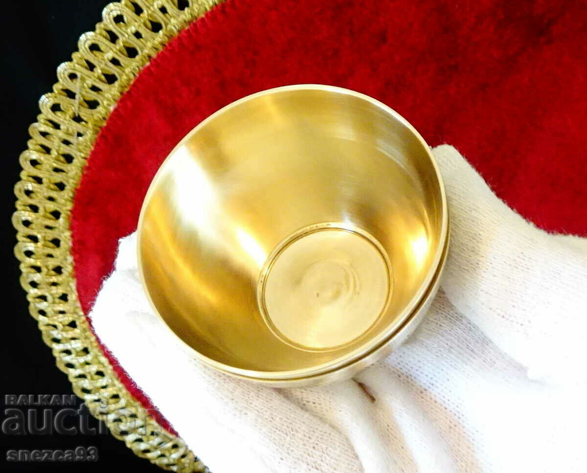 Bronze glass, engraved 70 ml. with price 15.00 BGN | € 7.67