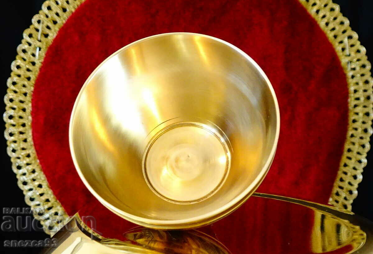 Bronze glass, engraved 70 ml. - 5