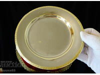 Silver-plated Versace plate, gilding.