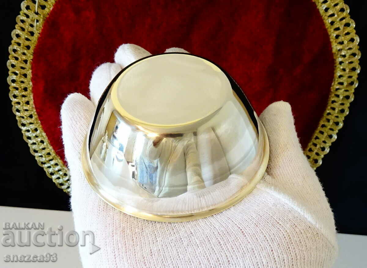Silver-plated bowl, sugar bowl, dish. with price 9.00 BGN | € 4.60