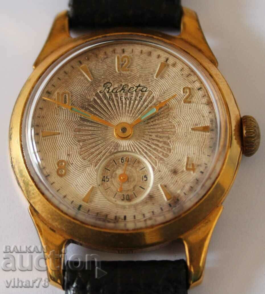 GOLD PLATED 20 MICRON MEN'S ROCKET WATCH with price 110.00 BGN | € 56.24 GOLD PLATED 20 MICRON MEN'S ROCKET WATCH with price 110.00 BGN | € 56.24