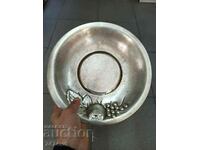 Old silver plate, handmade, sample 800, markings