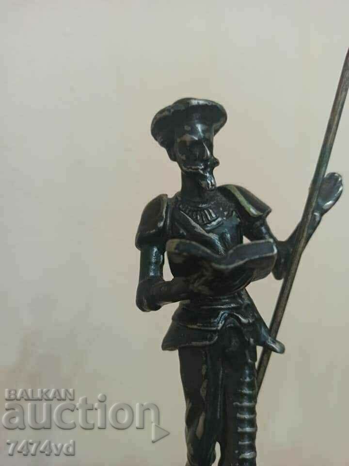 Don Quixote sculpture, cast iron, marking with price 300.00 BGN | € 153.39