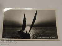 Варна залез  слънце лодки 1960   К 344