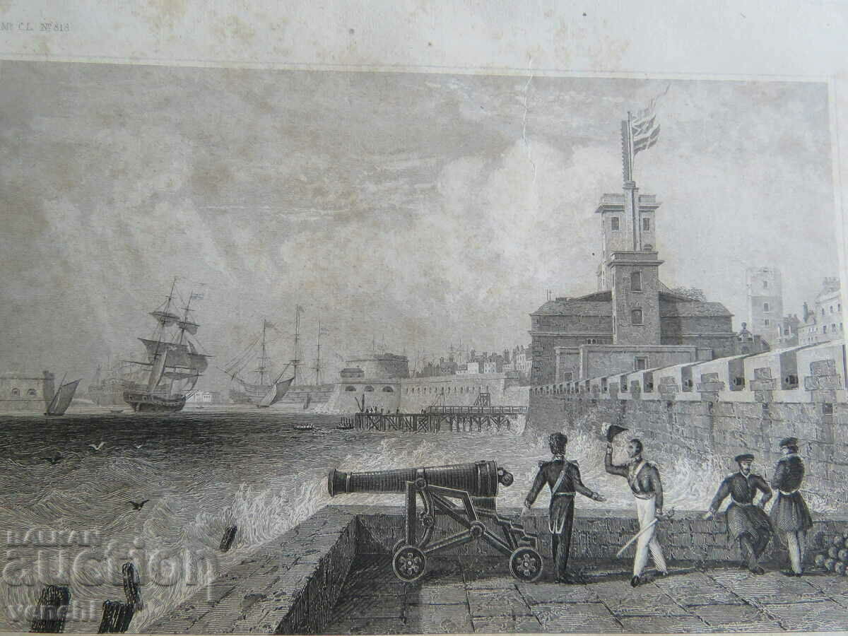 1822 - GRAVURA VECHE - PORTSMOUTH - REGATUL UNIT cu preț 29.99 BGN | € 15.33