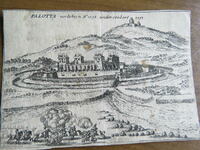 1690 - GRAVURA VECHE - PALAT - UNGARIA - TURCI