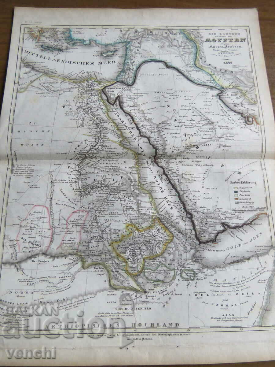 1846 - EGYPT MAP = ORIGINAL +