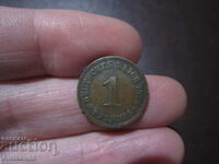 1898 Germany 1 pfennig letter- A