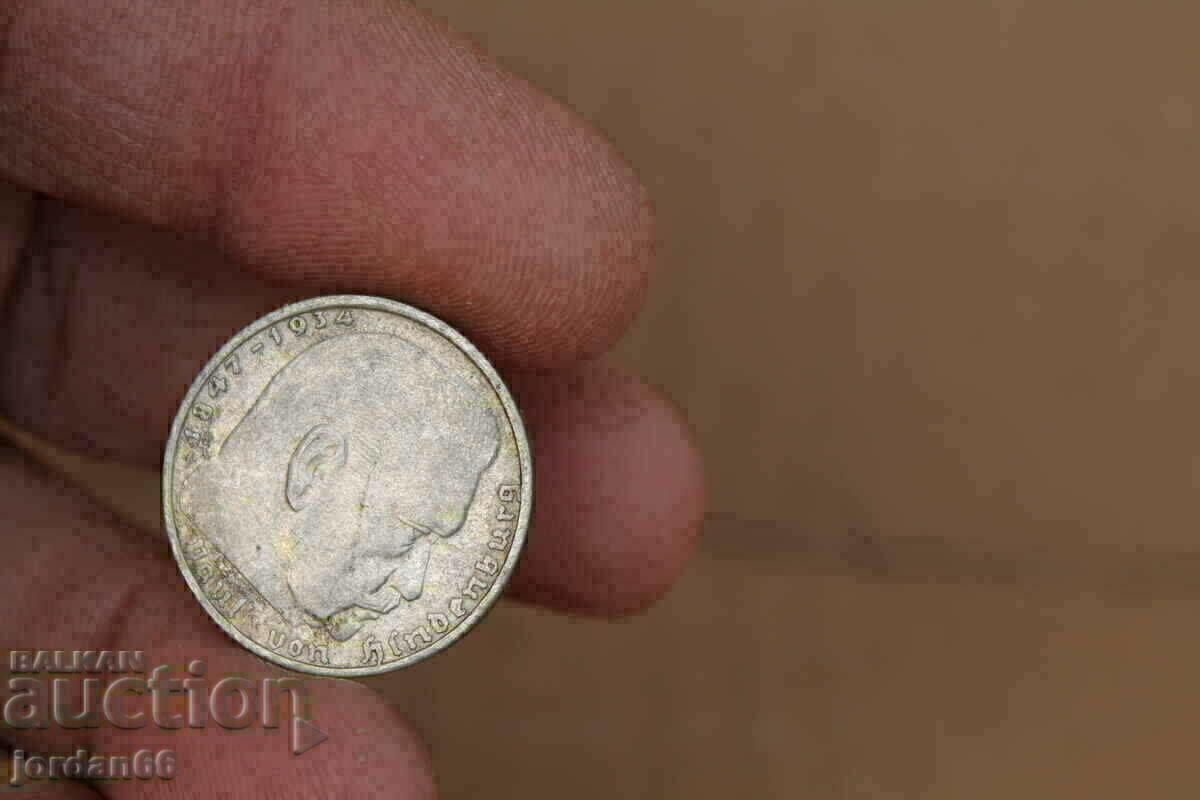 Coin 2 stamps 1934 Germany - 5 Coin 2 stamps 1934 Germany - 5