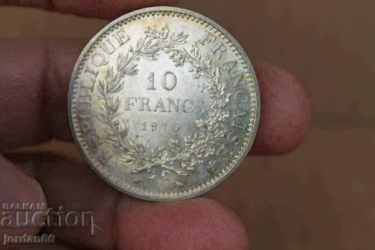 Moneda 10 franci 1970 argint Franta