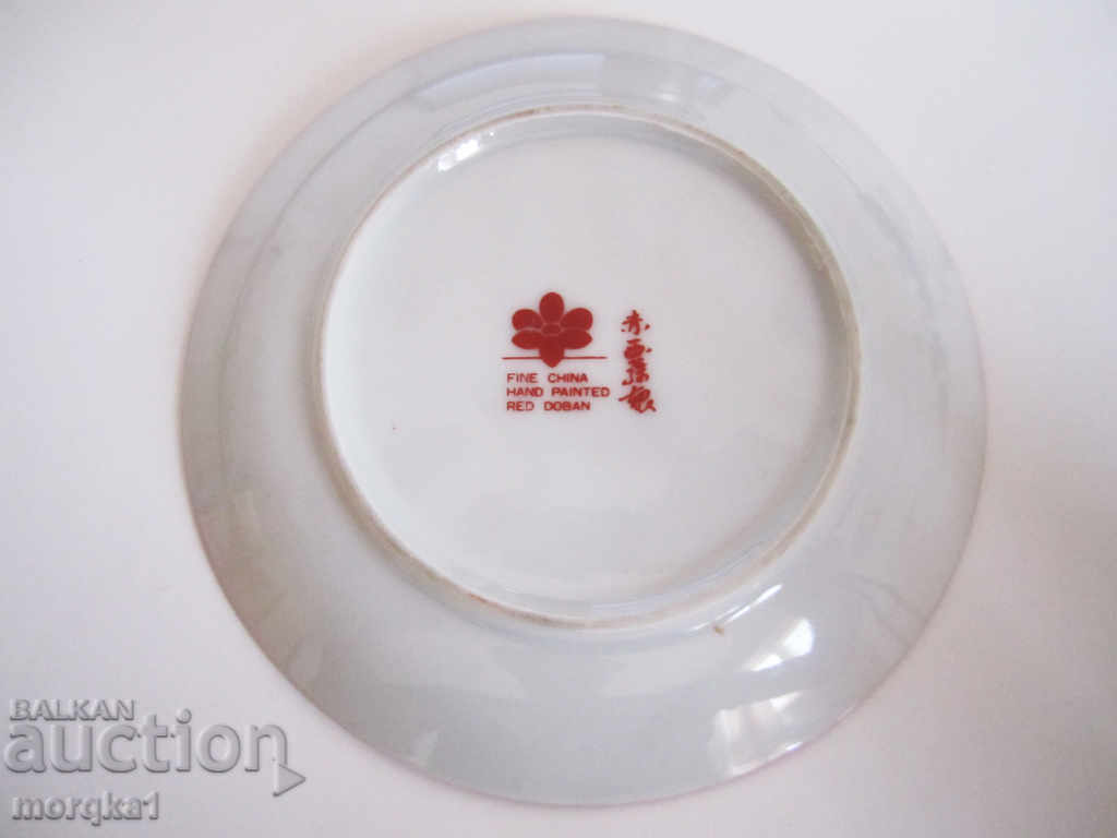 Chinese porcelain, porcelain plate, hand-colored saucer - 5 Chinese porcelain, porcelain plate, hand-colored saucer - 5