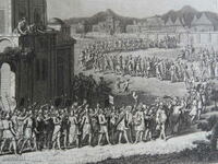 1823 - СТАРА ГРАВЮРА - ПЕРУ - РЕЛИГИОЗНА ПРОЦЕСИЯ +