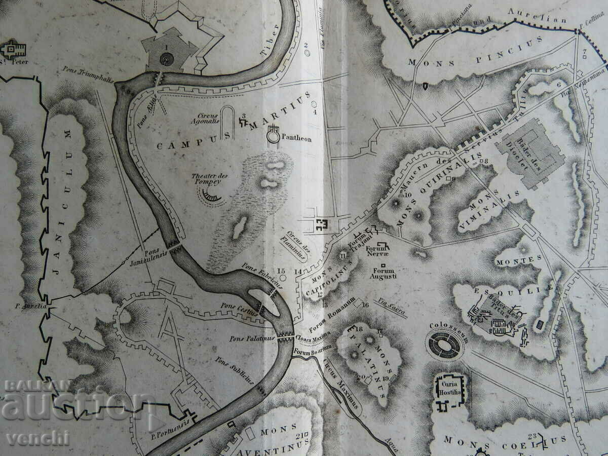 Delivery of 1834 - OLD MAP = PLAN OF ANCIENT ROME + Delivery of 1834 - OLD MAP = PLAN OF ANCIENT ROME +