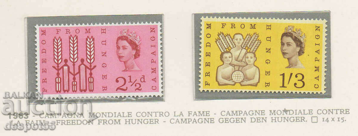 1963. Great Britain. Freedom from Hunger Campaign. 1963. Great Britain. Freedom from Hunger Campaign.