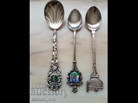 Collectible silver-plated spoons 3 pieces
