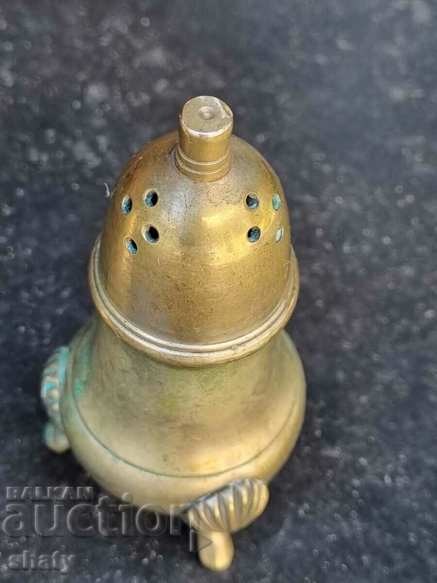 Old silver-plated utensils for salt and pepper with price 55.00 BGN | € 28.12