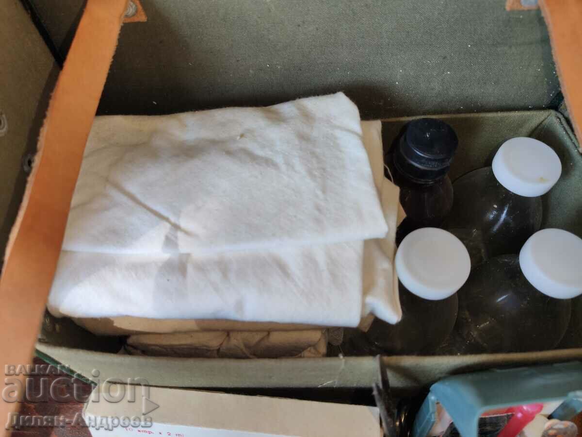 Old military medical kit, Red Cross - FULL SET! with price 29.00 BGN | € 14.83