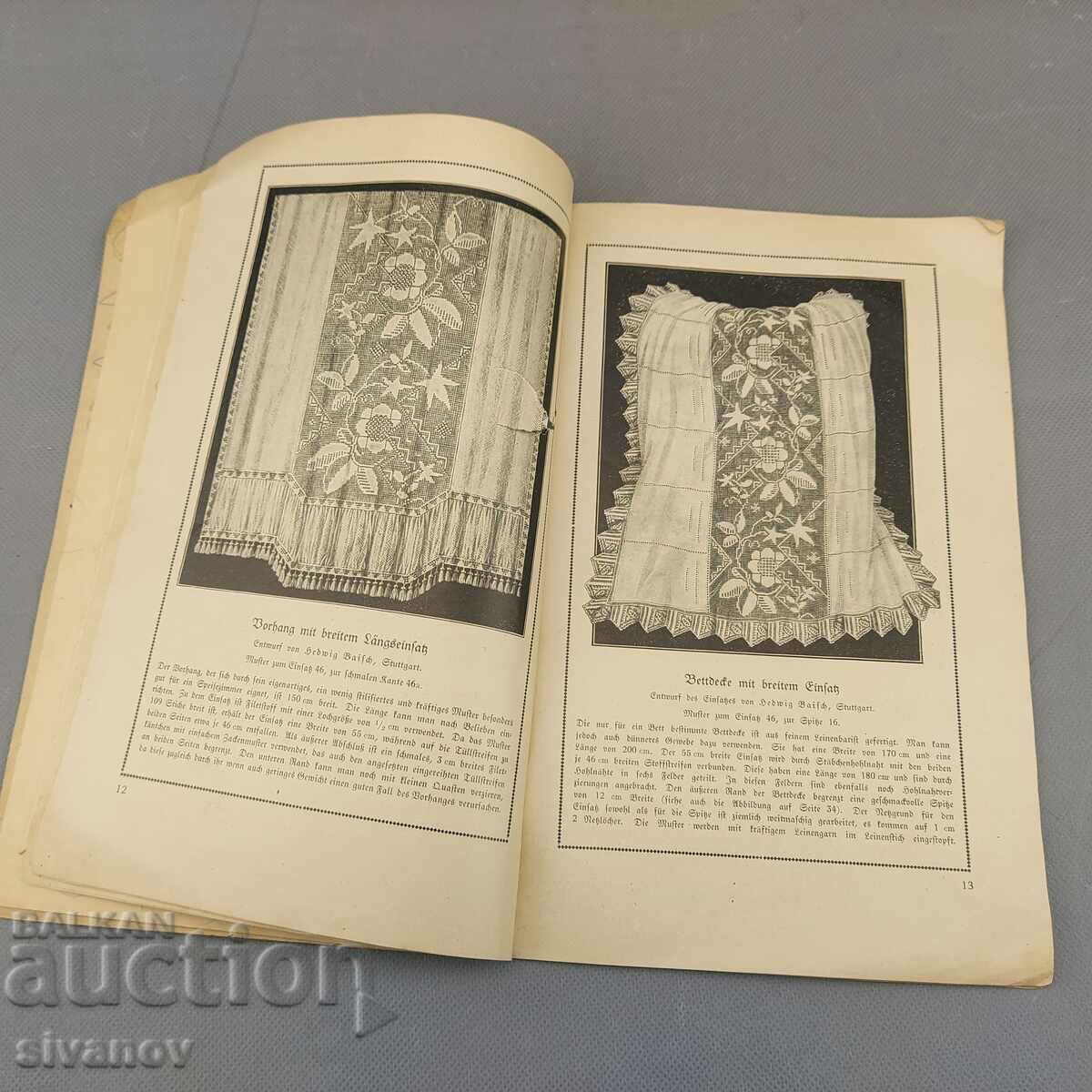 Delivery of Old book Filet- Arbeiten knitting Germany 1924 B0138 Delivery of Old book Filet- Arbeiten knitting Germany 1924 B0138