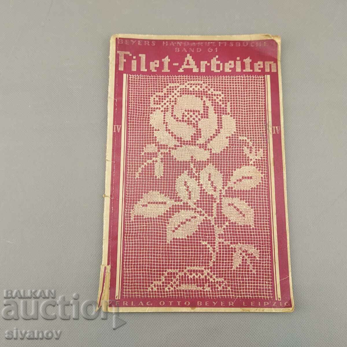 Carte veche Filet- Arbeiten tricotat Germania 1924 B0138