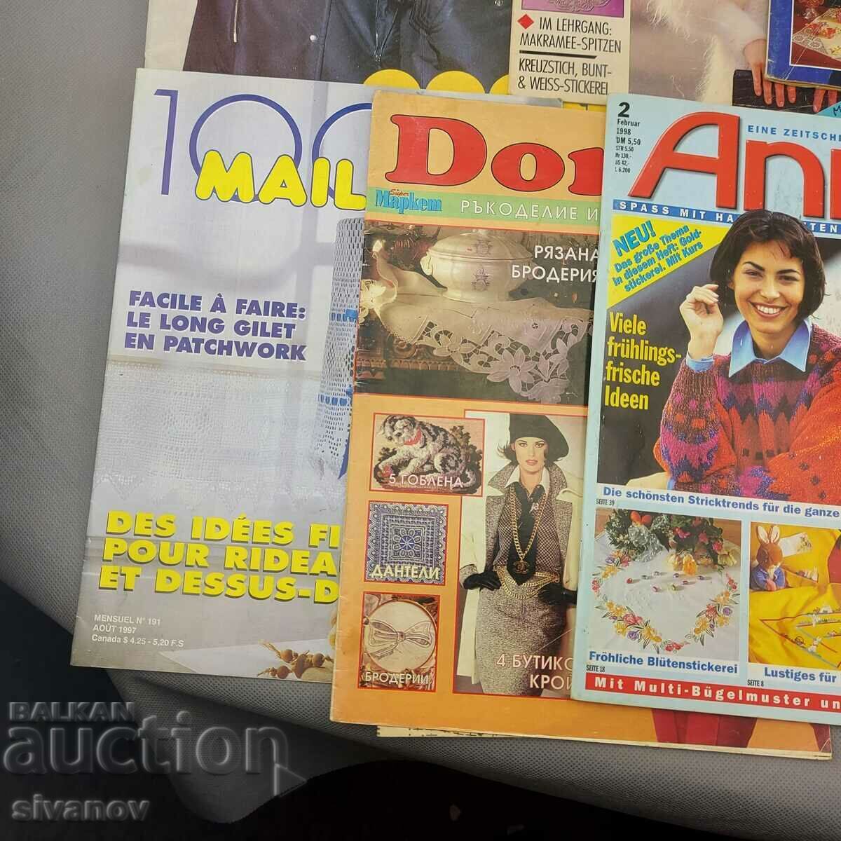 Lot of old magazines for embroidery, knitting and needlework B0133 - 6 Lot of old magazines for embroidery, knitting and needlework B0133 - 6