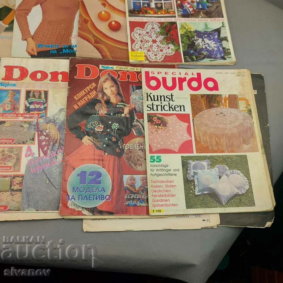 Lot of old magazines for embroidery, knitting and needlework B0132 - 5 Lot of old magazines for embroidery, knitting and needlework B0132 - 5