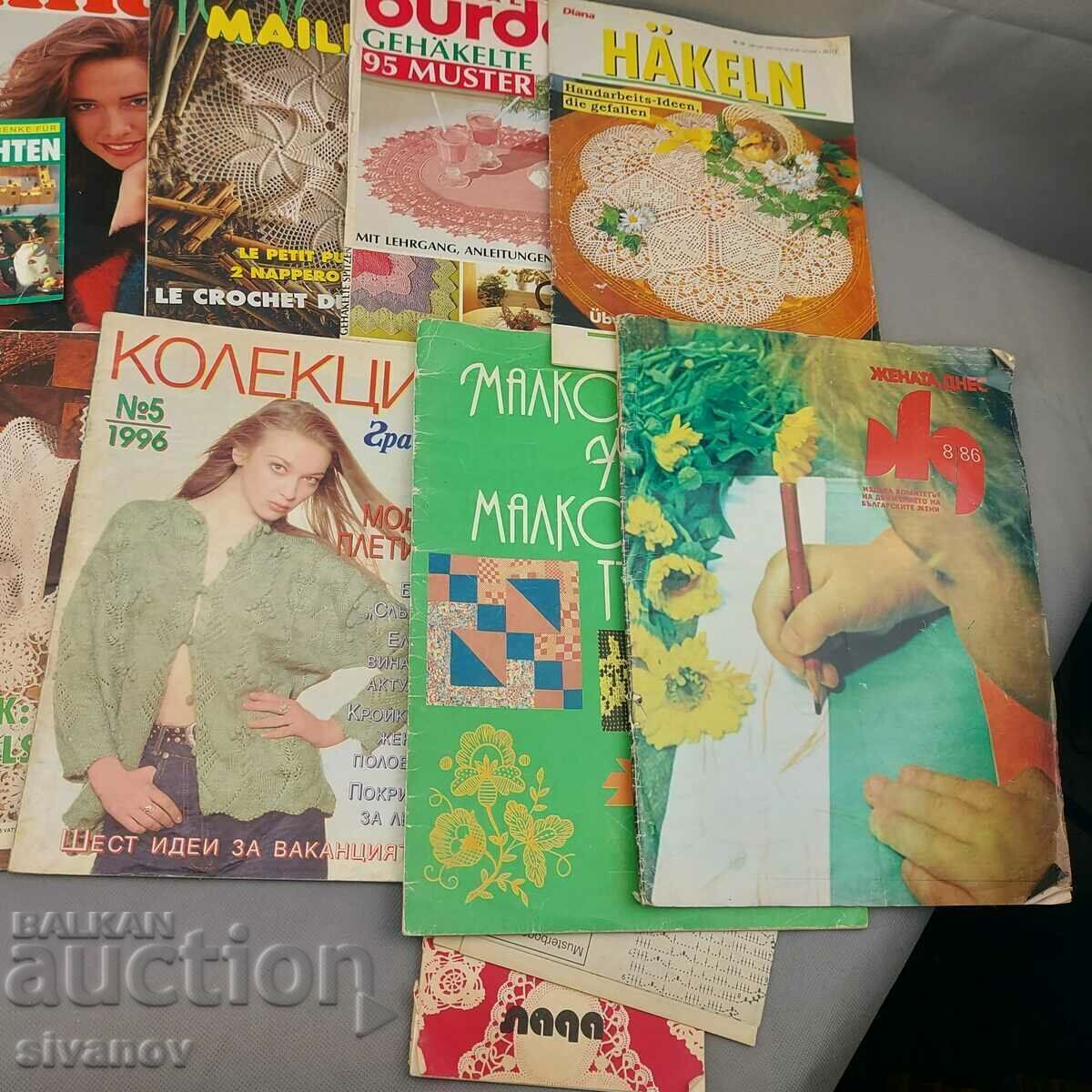 Lot of old magazines for embroidery, knitting and needlework B0131 - 5 Lot of old magazines for embroidery, knitting and needlework B0131 - 5