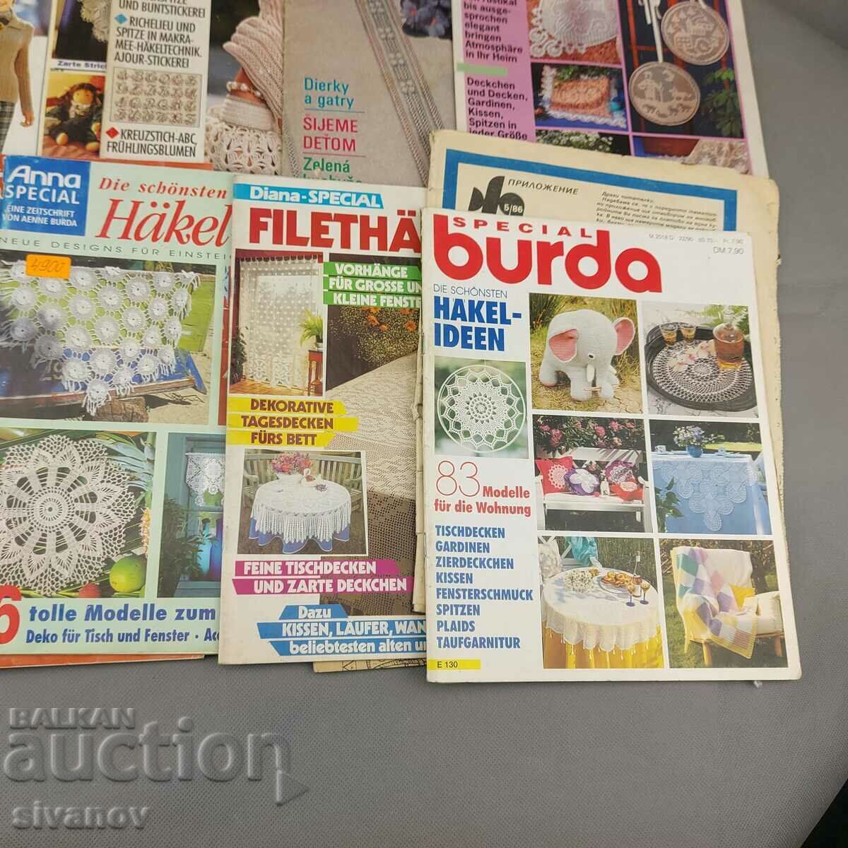 Lot of old magazines for embroidery, knitting and needlework B0130 - 5 Lot of old magazines for embroidery, knitting and needlework B0130 - 5