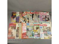 Lot of old magazines for embroidery, knitting and needlework B0130