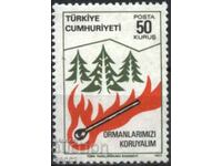 Чиста марка Опазване на гората 1977 от Турция