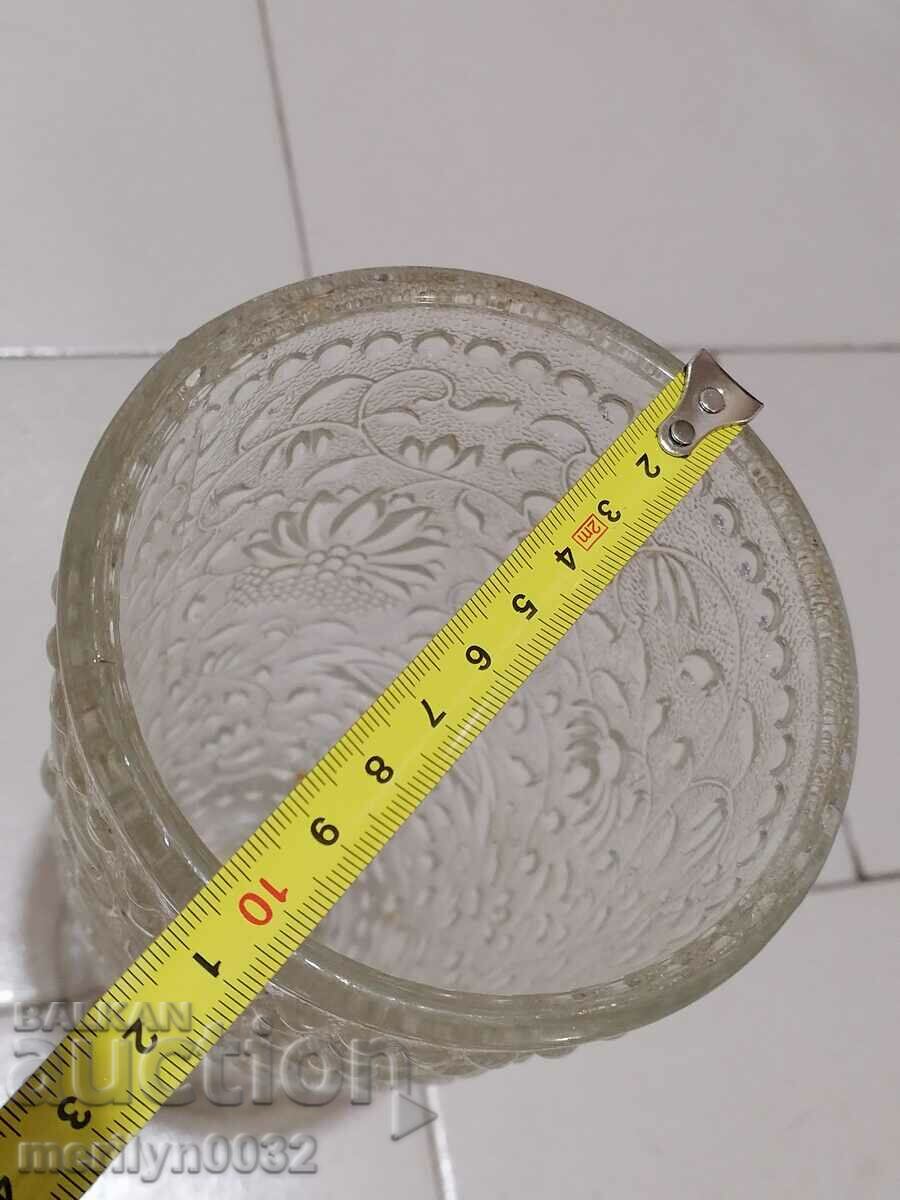 Δημοπρασία Παλιό βάζο ανάγλυφο γυαλί ύψους 25 cm Δημοπρασία Παλιό βάζο ανάγλυφο γυαλί ύψους 25 cm