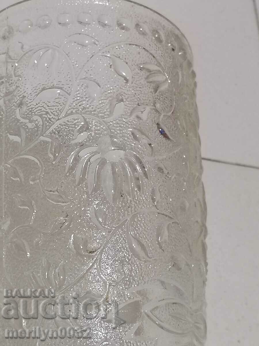 Παλιό βάζο ανάγλυφο γυαλί ύψους 25 cm - 5 Παλιό βάζο ανάγλυφο γυαλί ύψους 25 cm - 5