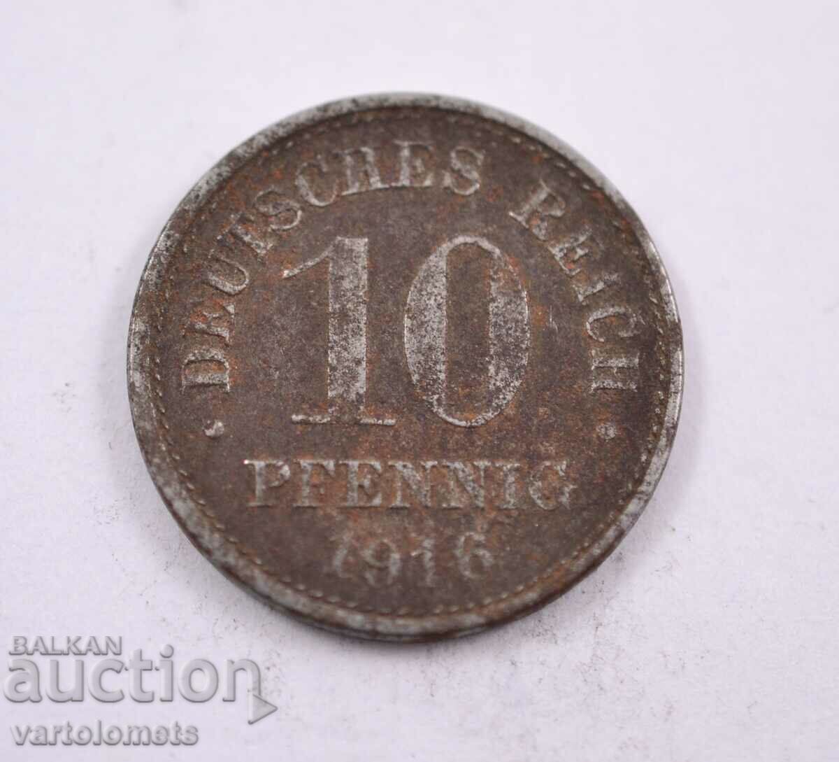 10 pfennig 1916, Γερμανία