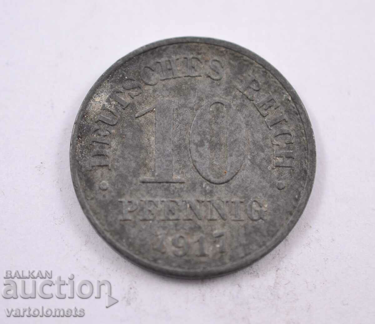 10 pfennig 1917, Γερμανία