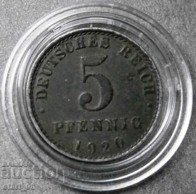 5 pfennig 1920