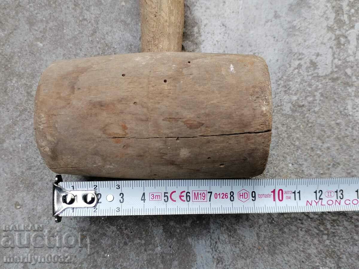 Old big wooden hammer, tool, wooden - 5 Old big wooden hammer, tool, wooden - 5