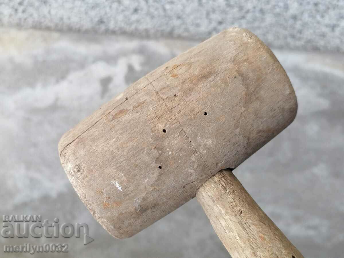 Old big wooden hammer, tool, wooden - 7 Old big wooden hammer, tool, wooden - 7