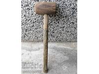 Old big wooden hammer, tool, wooden