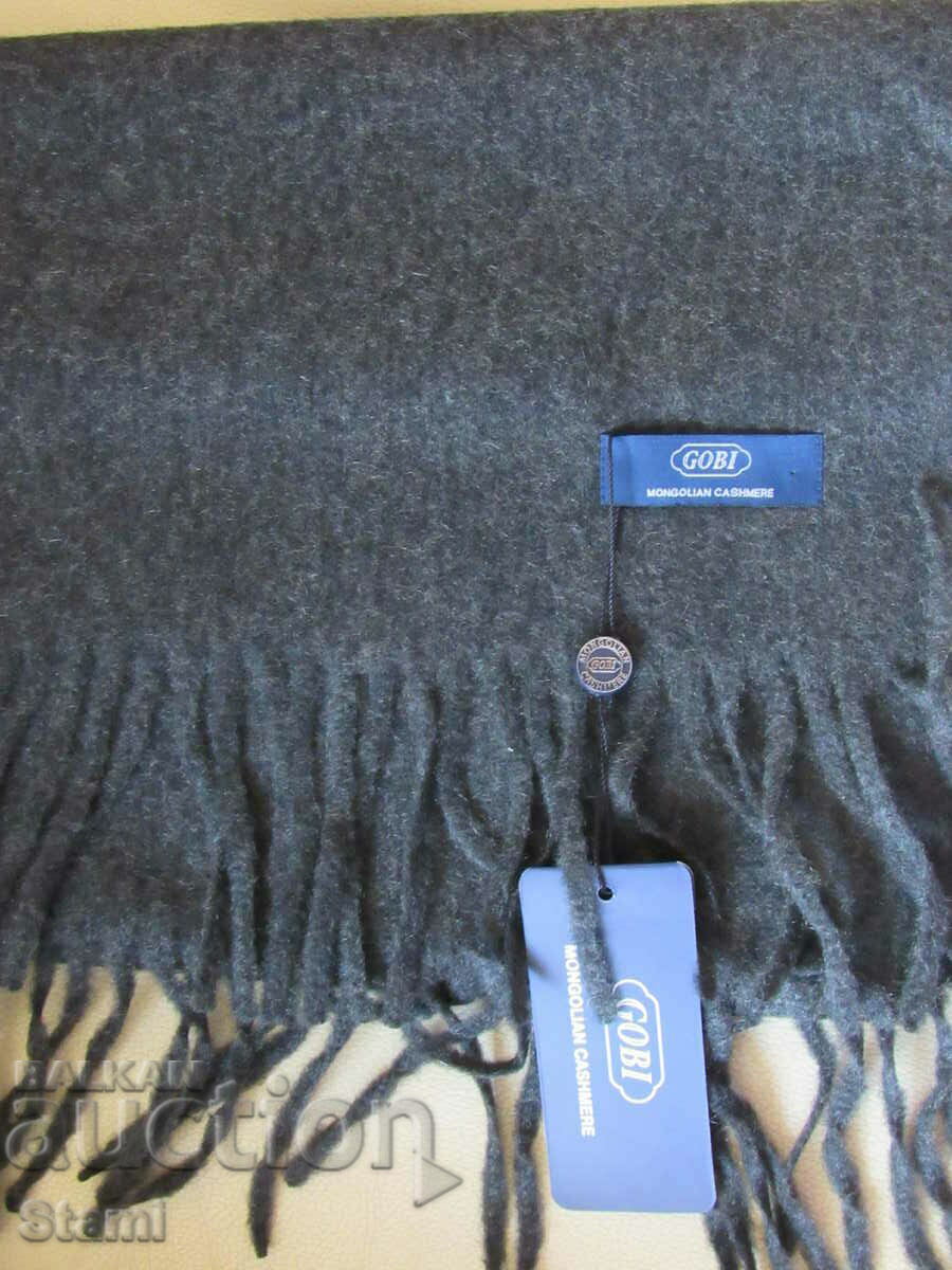 Auction Fine scarf 100% cashmere, gray, Mongolia Auction Fine scarf 100% cashmere, gray, Mongolia