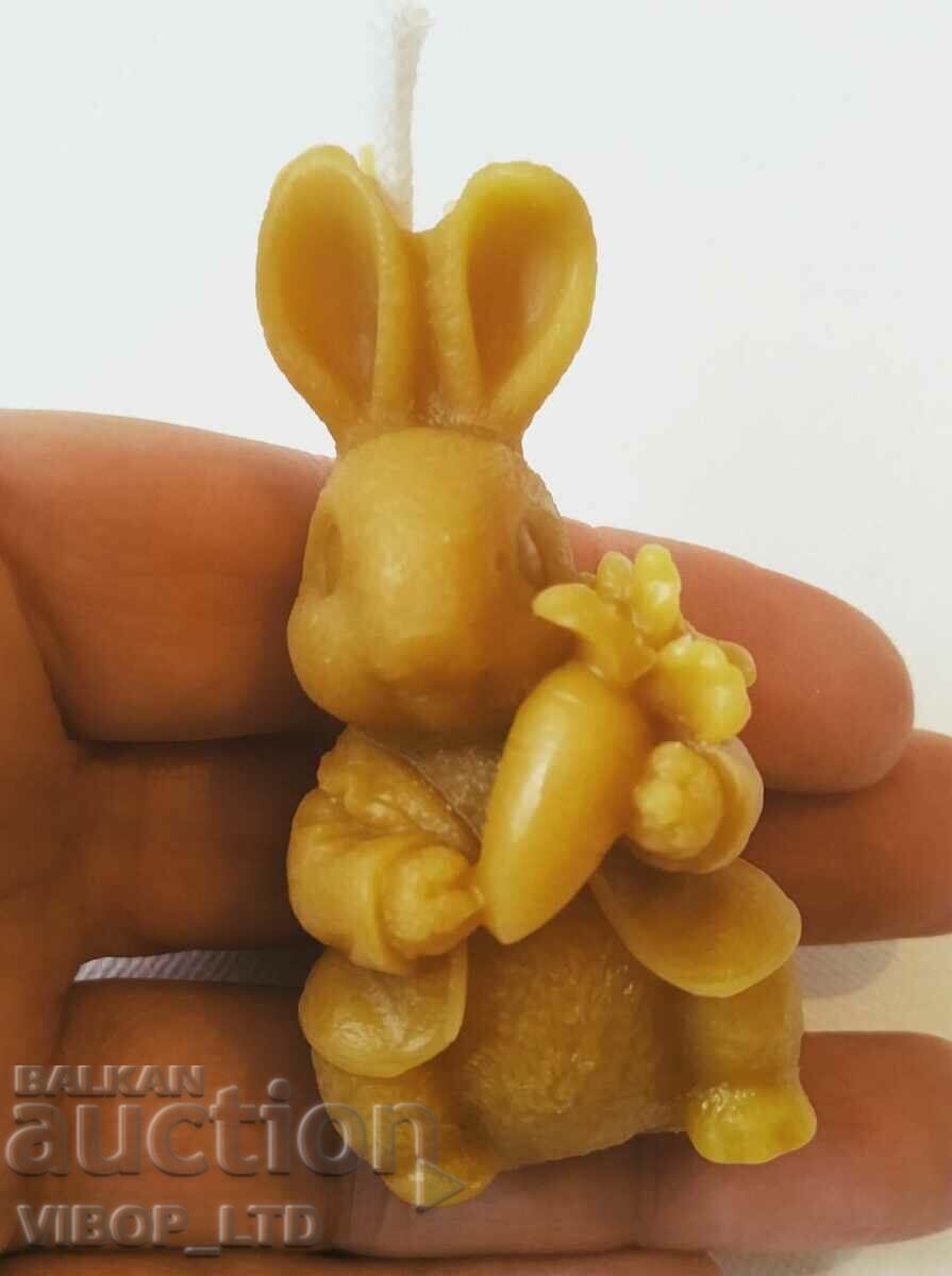 Candles made of pure beeswax - RABBIT WITH CARROTS. Handmade!