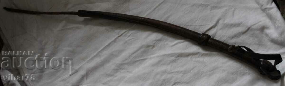 THE BOTTOM OF AN OLD LEATHER WHIP - 5