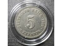 Γερμανία 5 pfennig 1875