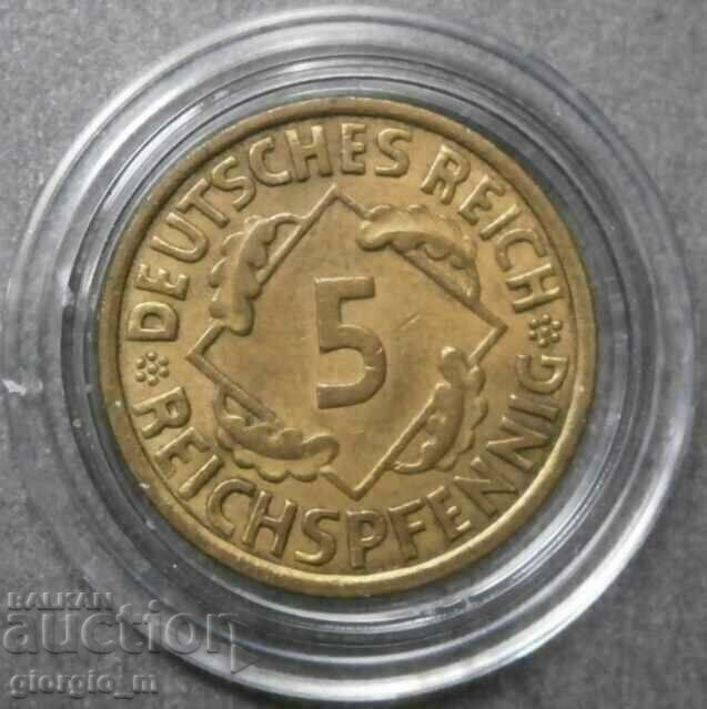 Германия 5 райхспфенига 1936