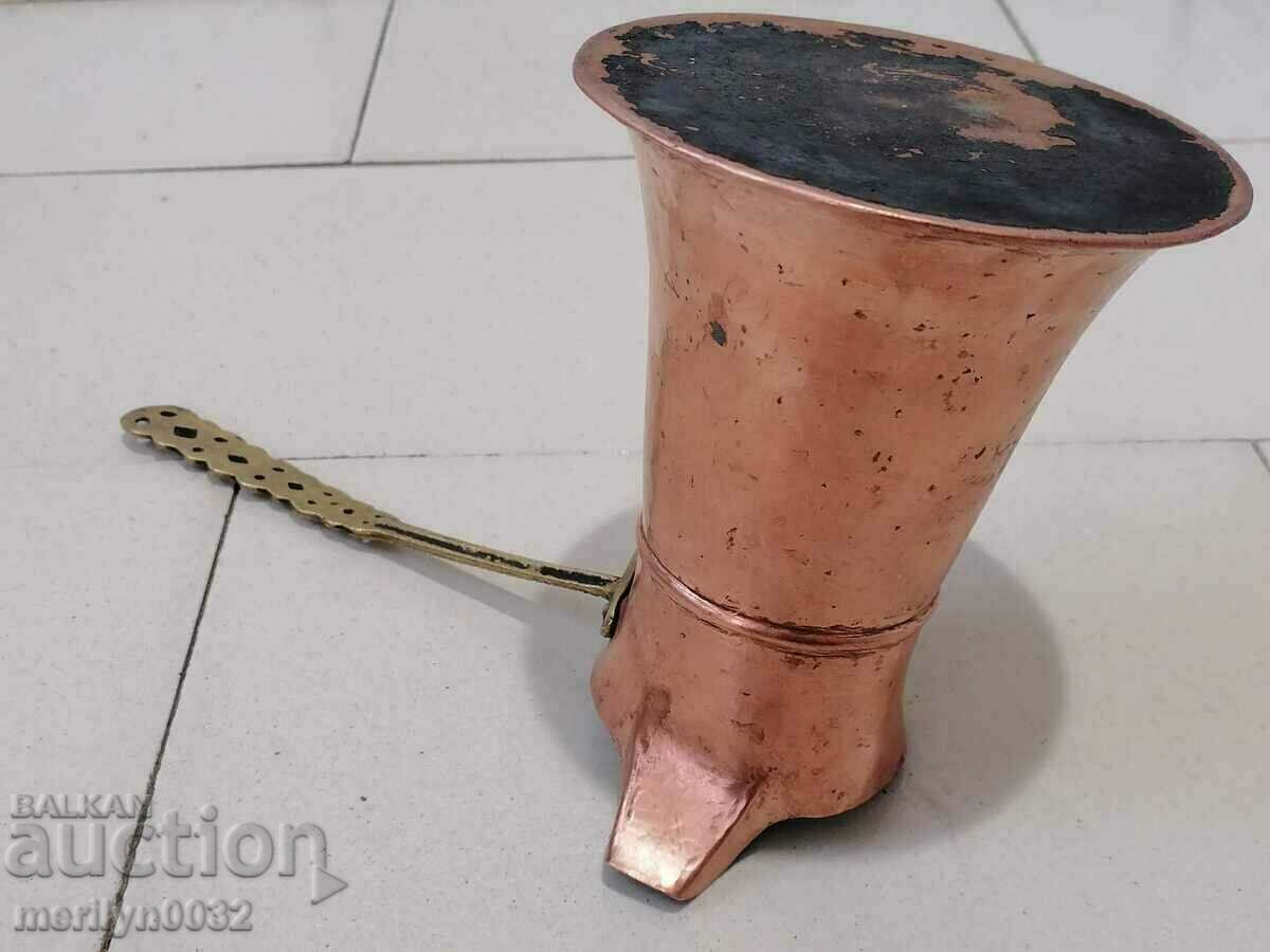 Old tinned copper cezve, coffee pot, copper, copper vessel - 7 Old tinned copper cezve, coffee pot, copper, copper vessel - 7