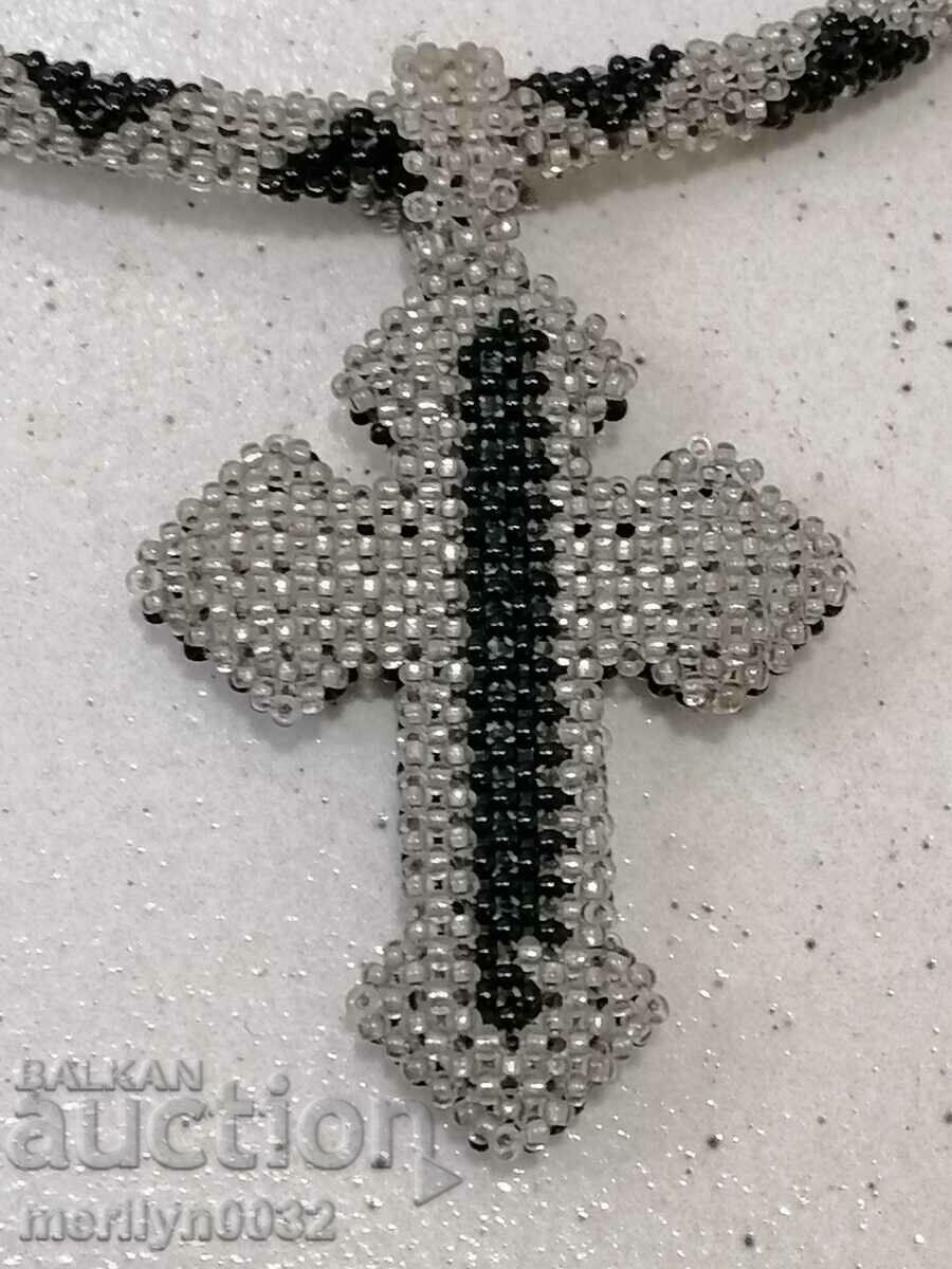 Delivery of Beaded cross and necklace of chaise costume jewelry jewelry blue Delivery of Beaded cross and necklace of chaise costume jewelry jewelry blue