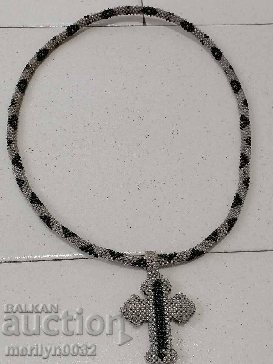 Beaded cross and necklace of chaise costume jewelry jewelry blue - 5 Beaded cross and necklace of chaise costume jewelry jewelry blue - 5