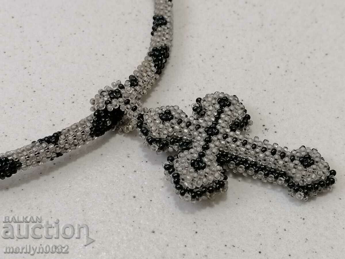 Beaded cross and necklace of chaise costume jewelry jewelry blue - 7 Beaded cross and necklace of chaise costume jewelry jewelry blue - 7