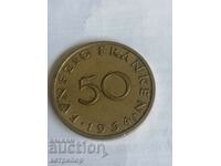 50 франка Саарланд 1954г