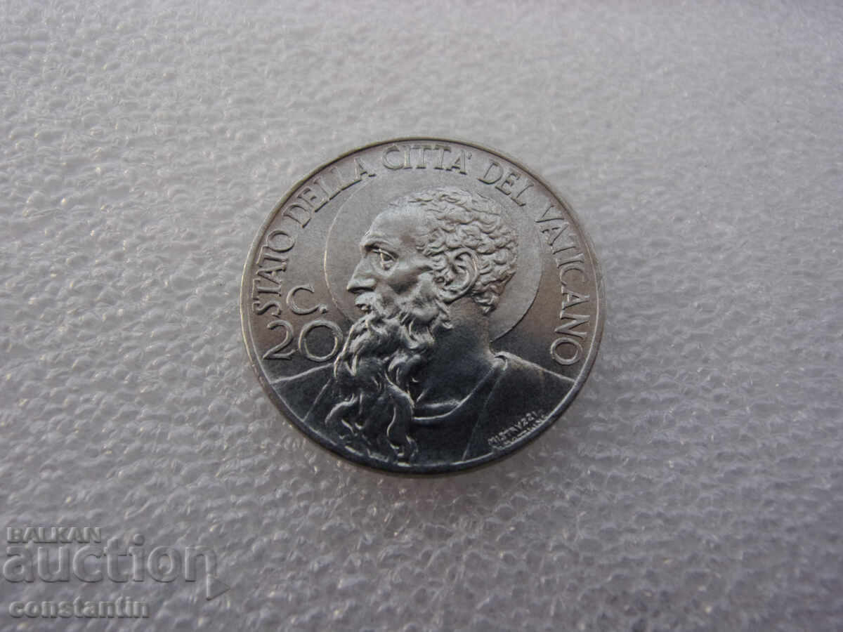 RS (37) Vatican - 20 de cenți 1941 foarte rar - tiraj 125 x. бр.БЗЦ cu preț € 12.78 | 25.00 BGN