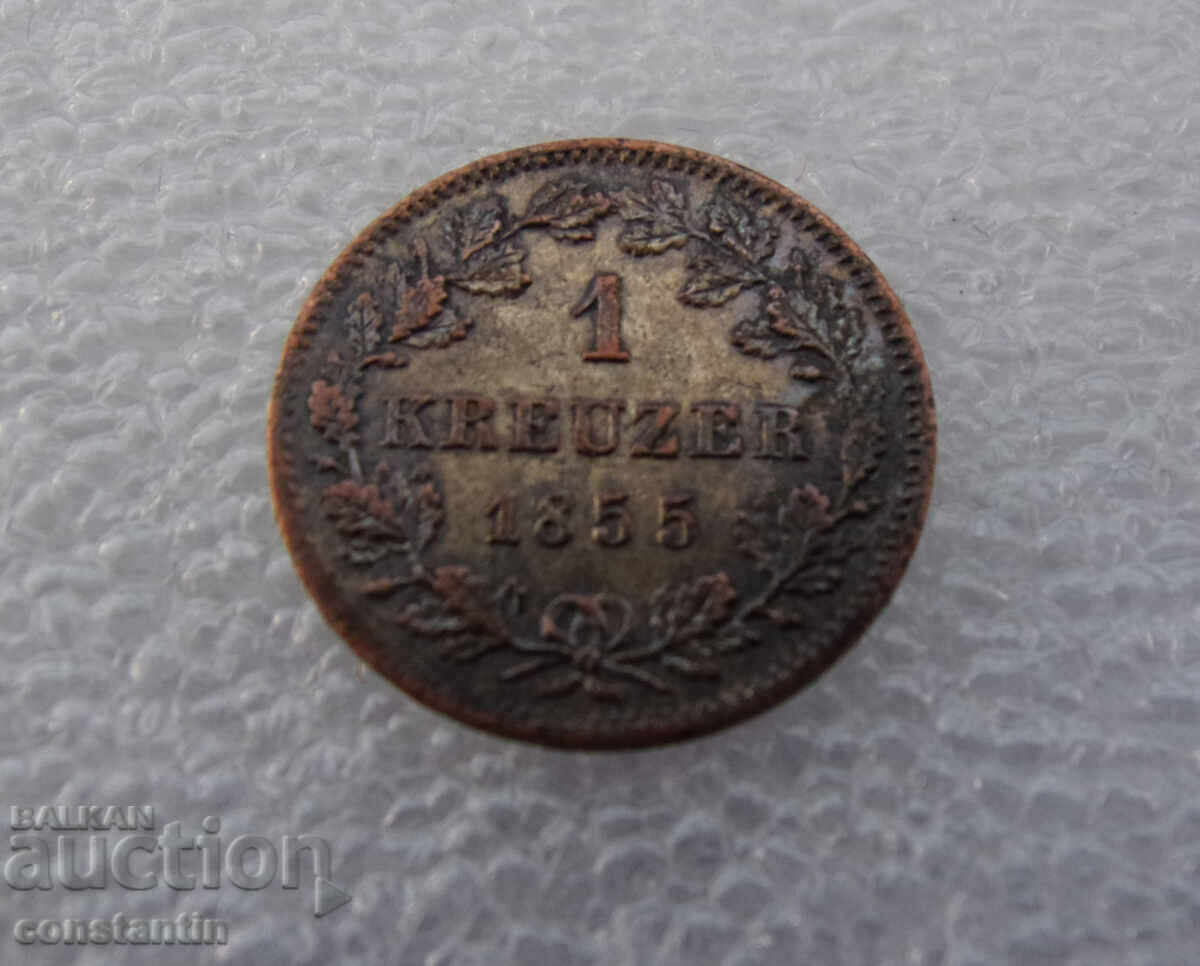 RS (37) Germany-Württemberg 1 Kreuzer 1855-gloss